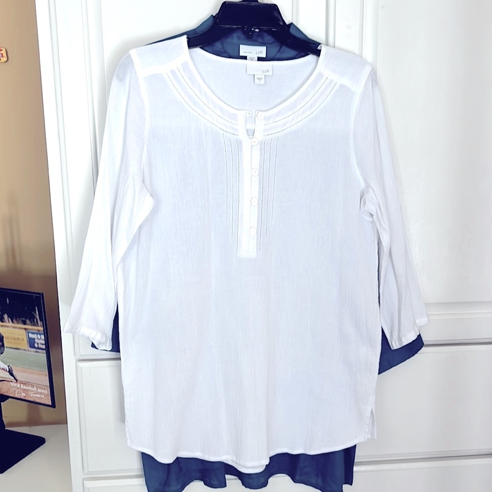 J Jill womens size S lightweight fabric white